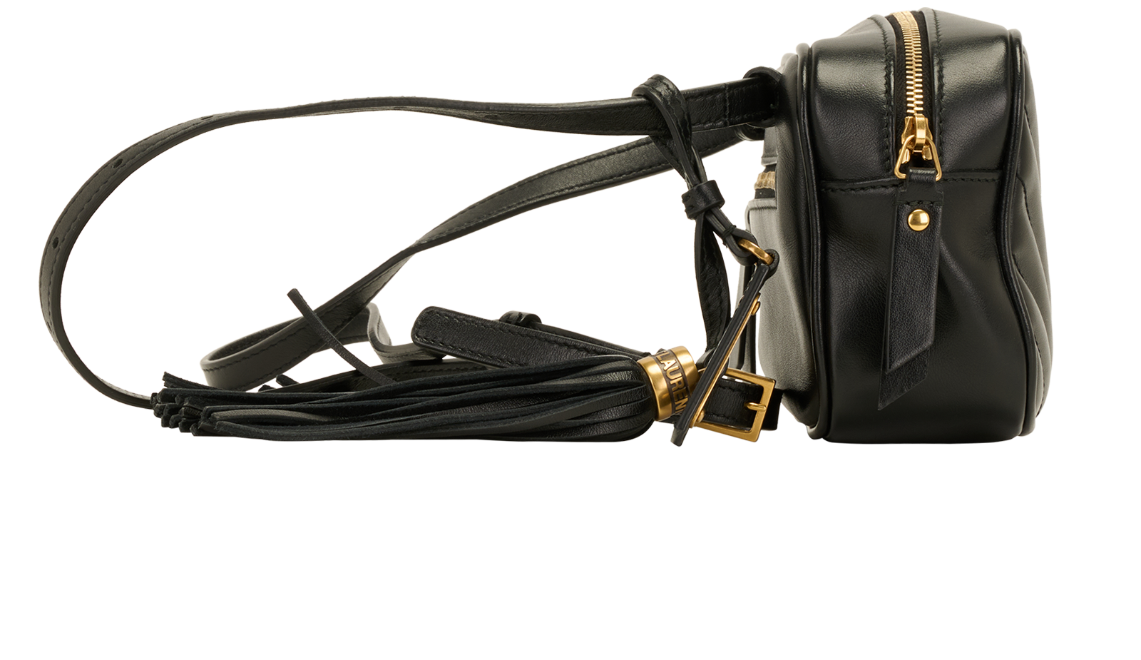 YSL Lou Belt Bag, &pound;650, Handbags, Black, Leather, Side view